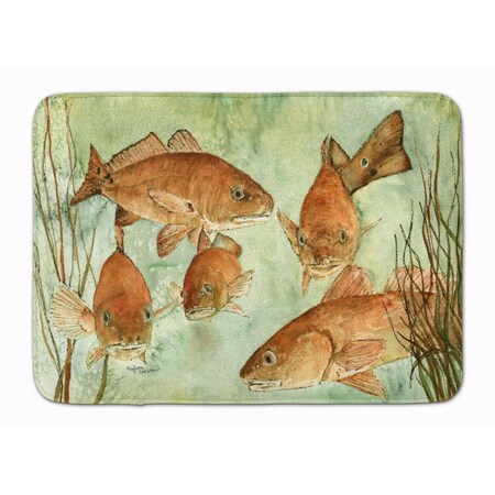 Carolines Treasures Red Fish Swim Machine Washable Memory Foam Mat 8983RUG